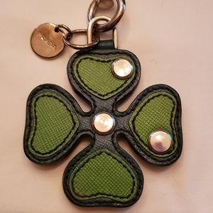 Prada four leaf Clover Keychain